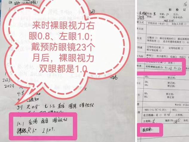 近视防控成功案例